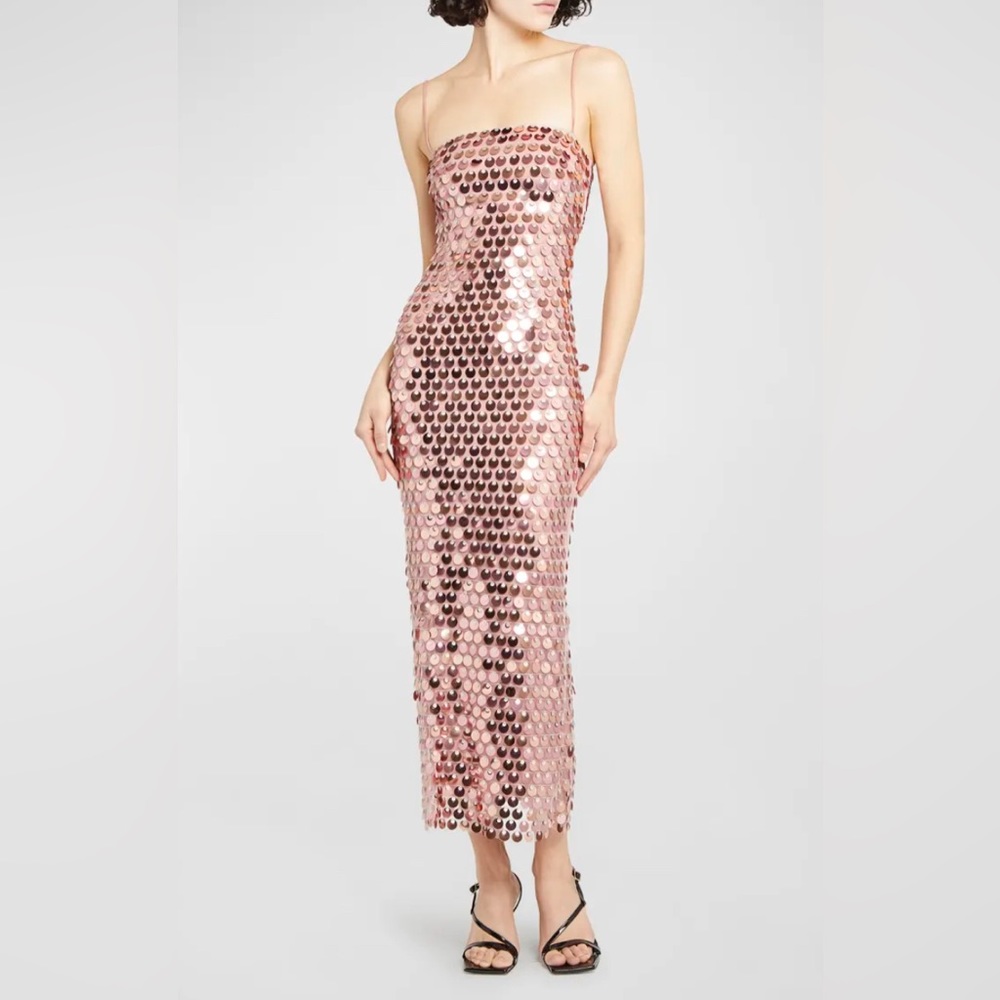 NWT - New Arrivals by Ilkyaz Ozel Phoenix Sequin Midi / Maxi Dress in Rose Pink
